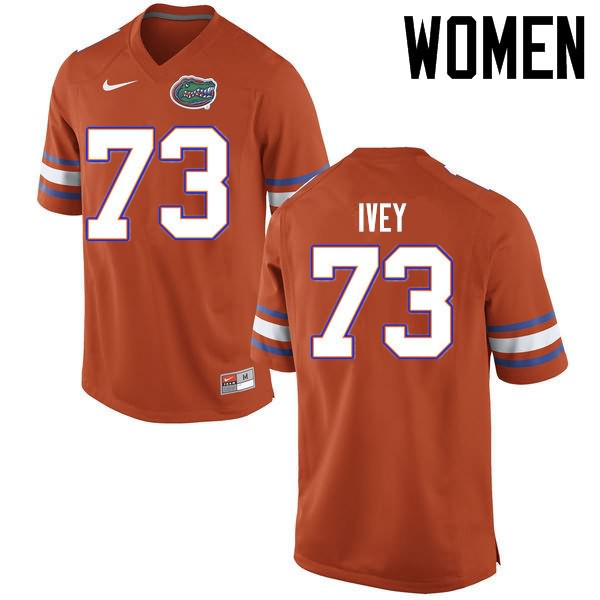 NCAA Florida Gators Martez Ivey Women's #73 Nike Orange Stitched Authentic College Football Jersey YBM5064KQ